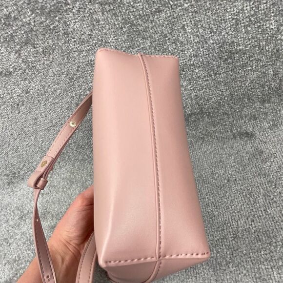 Samara Peony Pink Crossbody Adjustable Vegan Leather Medium Shoulder Bag - Picture 5 of 5